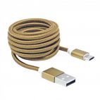 SBOX USB AM-MICRO-15G :: CABLE USB->MICRO USB M/M 1, 5M Blister GOLD
