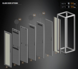 MIRSAN MR.GTV42U68.01 :: Free Standing VERSATILE Cabinet - 42U, D=800mm, W=610mm, Black, Versatile