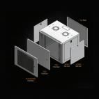 MIRSAN MR.WTC12U45.01 :: Wall Type NETWORK Cabinet - 12U, D=450mm, W=565mm, Black, Com-Box