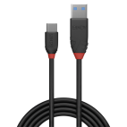 LINDY 36915 :: Kабел USB 3.1 Type A към Type C, M-M, Black Line 0.5m