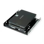 ROLINE 16.01.3008 :: HDD/SSD Mounting Adapter, 3.5 inch frame for 2x 2.5 inch HDD/SSD, metal, black