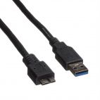 ROLINE 11.02.8877 :: USB 3.2 Gen 1 кабел, A - Micro B, M/M, черен цвят, 3.0 м