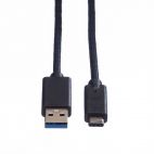 ROLINE 11.02.9010 :: USB 3.2 Gen 1 Cable, A-C, M/M, black, 0.5 m