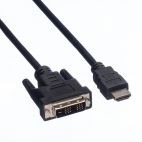 VALUE 11.99.5553 :: DVI Cable, DVI (18+1) - HDMI, M/M, black, 10.0 m