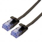 VALUE 21.99.0821 :: UTP Patch кабел, Cat.6A (Class EA), черен цвят, 1.0 м, плосък