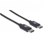 MANHATTAN 355247 :: Hi-Speed USB 2.0 Type-C M/M, 480 Mbps, 5 A, 2 m, Black