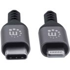 MANHATTAN 394307 :: USB-C Male to MFi-Certified 8-Pin Lighting Male, 1.8 m
