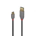 LINDY LNY-36886 :: USB 2.0 кабел, Anthra Line, Type C-A, M/M, 1.0 м
