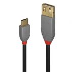 LINDY LNY-36897 :: Адаптер-кабел, Anthra Line, USB 2.0, Type C-A, M/F 0.15 м 