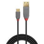 LINDY LNY-36897 :: 0.15m USB 2.0 C to A AdapterCable, Anthra Line