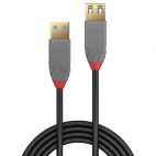 LINDY LNY-36760 :: USB 3.1 Gen1 кабел, Anthra Line,  Type A-А, M/F, удължителен, 0.5 м