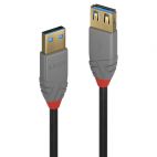 LINDY LNY-36762 :: USB 3.1 Gen1 кабел, Anthra Line,  Type A-А, M/F, удължителен, 2.0 м