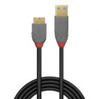LINDY LNY-36765 :: 0.5m USB 3.0 Type A to Micro-B Cable, Anthra Line