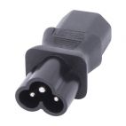 LINDY LNY-30450 :: IEC C6 Cloverleaf Socket To IEC C13 3 Pin Plug Adapter