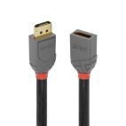 LINDY LNY-36495 :: DisplayPort 1.4 кабел, Anthra Line, 8K, 60Hz, A-A, M/F, удължителен, 0.5 м