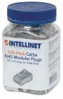 INTELLINET 790543 :: 100-Pack Cat.5e RJ45 Modular Plugs STP, 3-prong, for solid wire