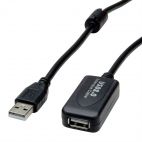 VALUE S3115-10 :: USB 2.0 удължителен кабел с повторител, черен, 10 м