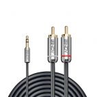 LINDY LNY-35332 :: 3.5 мм към 2x RCA аудио кабел, Cromo Line, 0.5 м