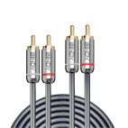 LINDY LNY-35344 :: Аудио кабел, 2x RCA M, Cromo Line, 0.5 м