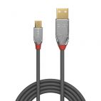 LINDY LNY-36650 :: USB 2.0 кабел, 1x Type A M, 1x Micro-B M, Cromo Line, 0.5 м