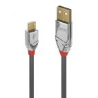 LINDY LNY-36653 :: USB 2.0 кабел, 1x Type A M, 1x Micro-B M, Cromo Line, 3 м