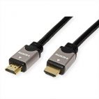 ROLINE 11.04.5851 :: HDMI High Speed кабел + Ethernet, M/M, черно/сиво, 2.0 м