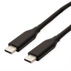 ROLINE 11.99.9080 :: VALUE USB4 Gen 3 кабел, PD 20V5A, Emark, C-C, M/M, 40 Gbit/s, черен, 0.5 м