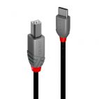 LINDY LNY-36941 :: USB 2.0 кабел, Anthra Line, Type C - B, M/M, 1 м