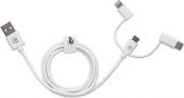 MANHATTAN 353434 :: Cable 3 in 1, USB-A to Lightning + Micro-B + Type-C