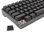 WHITE SHARK ESL-K2 :: Геймърска клавиатура KATANA, механична, клавиши червени OUTEMU, черна 