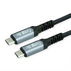 VALUE 11.99.9088 :: Кабел USB4 Gen3x2, Type C - C, M/M, 240W, черен, 0.5м 