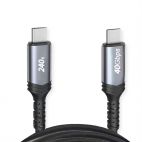 VALUE 11.99.9088 :: Кабел USB4 Gen3x2, Type C - C, M/M, 240W, черен, 0.5м 