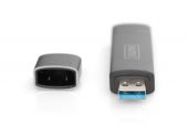 DIGITUS DA-70886 :: Combo Card Reader Hub (USB-C+USB 3.0) 1x SD, 1x MicroSD, 1x USB 3.0, grey