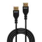 LINDY LNY-36460 :: Кабел DisplayPort 1.4, 8K/60Hz, Slim, тънък, Gold, 0.5м