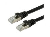 VALUE 21.99.0971 :: Cable FTP Cat.6 (Class E), extra-flat, black, 1m