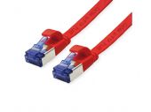 VALUE 21.99.2121 :: Cable FTP Cat.6A (Class EA), extra-flat, red, 1m
