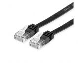 VALUE 21.99.0960 :: Cable UTP Cat.6 (Class E), extra-flat, black, 0.5m