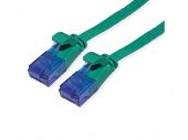 VALUE 21.99.2042 :: Cable UTP Cat.6A (Class EA), extra-flat, green, 2m